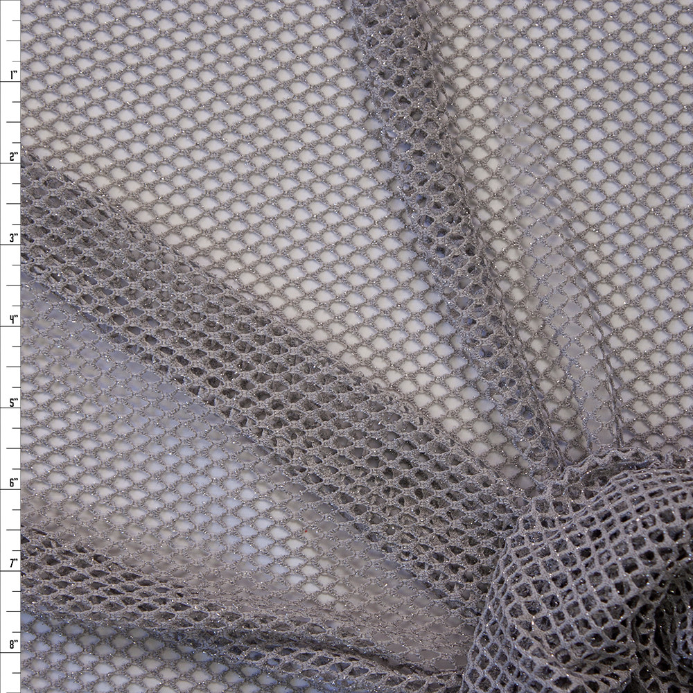 white fishnet fabric