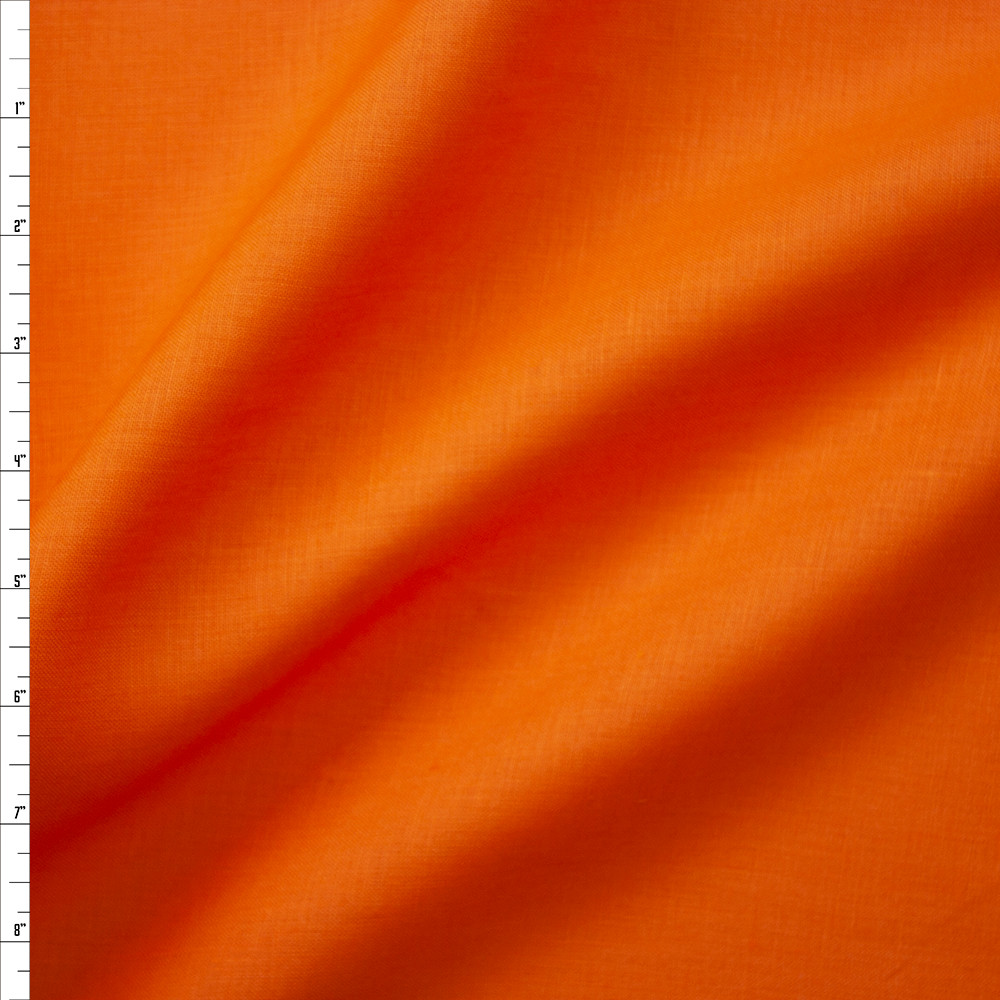 Cali Fabrics Orange Midweight Irish Linen Fabric by the Yard