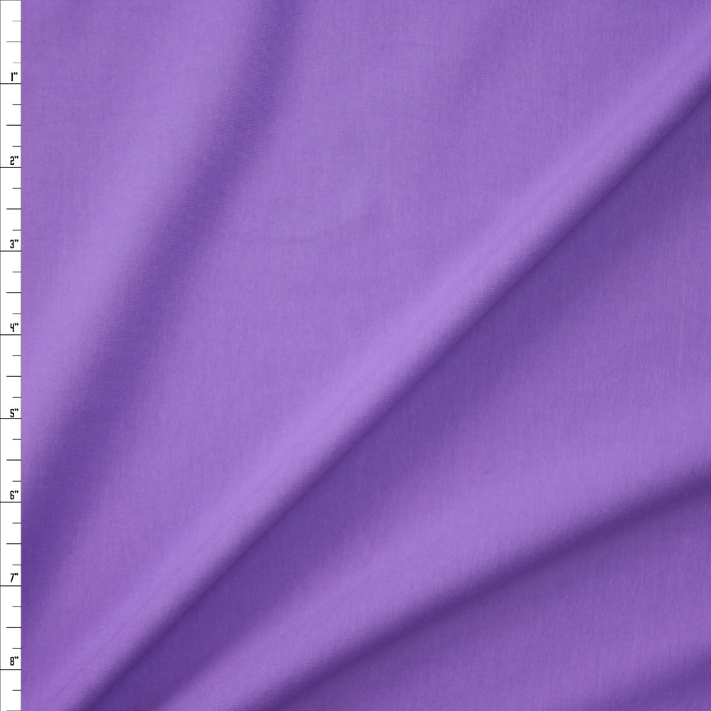 Cali Fabrics Lavender Stretch Cotton/Spandex Jersey Knit Fabric by the Yard