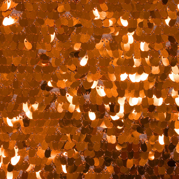 Cali Fabrics Orange Dangle Sequin Fabric