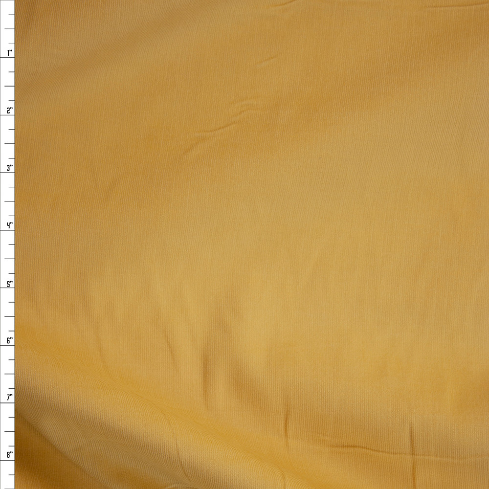 Cali Fabrics Light Yellow Baby Wale Corduroy Fabric by the Yard