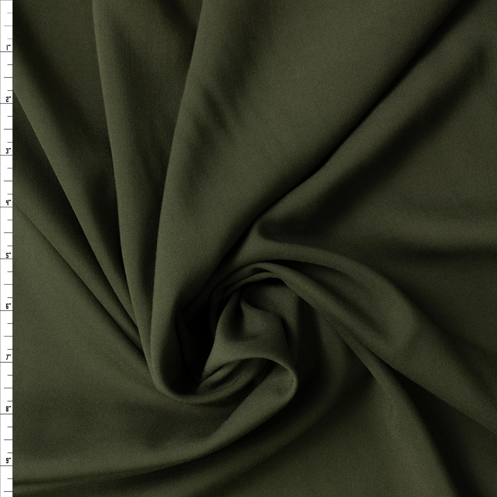 olive green long sleeve maternity dress Italian Hazy Pebble-Look Printed Stretch Cotton Sateen - Dark Olive Green/Beige main image 0