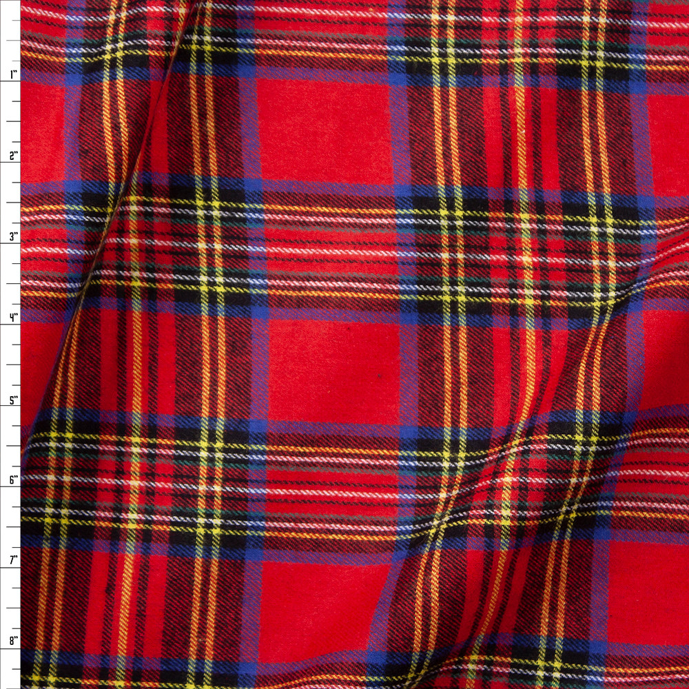 ★RaJu★ [Exclusive]Curly Plaid Muffler_6 Color Tartan Italian Wool Suiting - Red, Blue, Green, Yellow