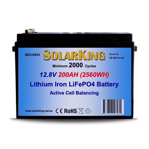 12.8V 200AH  Solarking Lithium Iron Battery Plastic Case CB-200-12-100