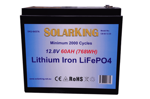 12.8V 60AH  Solarking Lithium Iron Battery Plastic  Case  CB-60-12-30