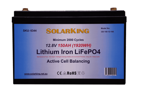 12.8V 150AH   Solarking Lithium Iron Battery Plastic Case CB-150-12-100