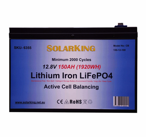 12.8V 150AH  Solarking Lithium Iron Battery Metal Case  CB-150-12-100