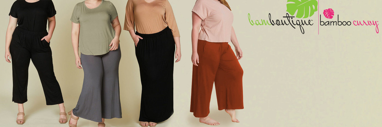 NEW Bamboo Curvy Palazzo Pants