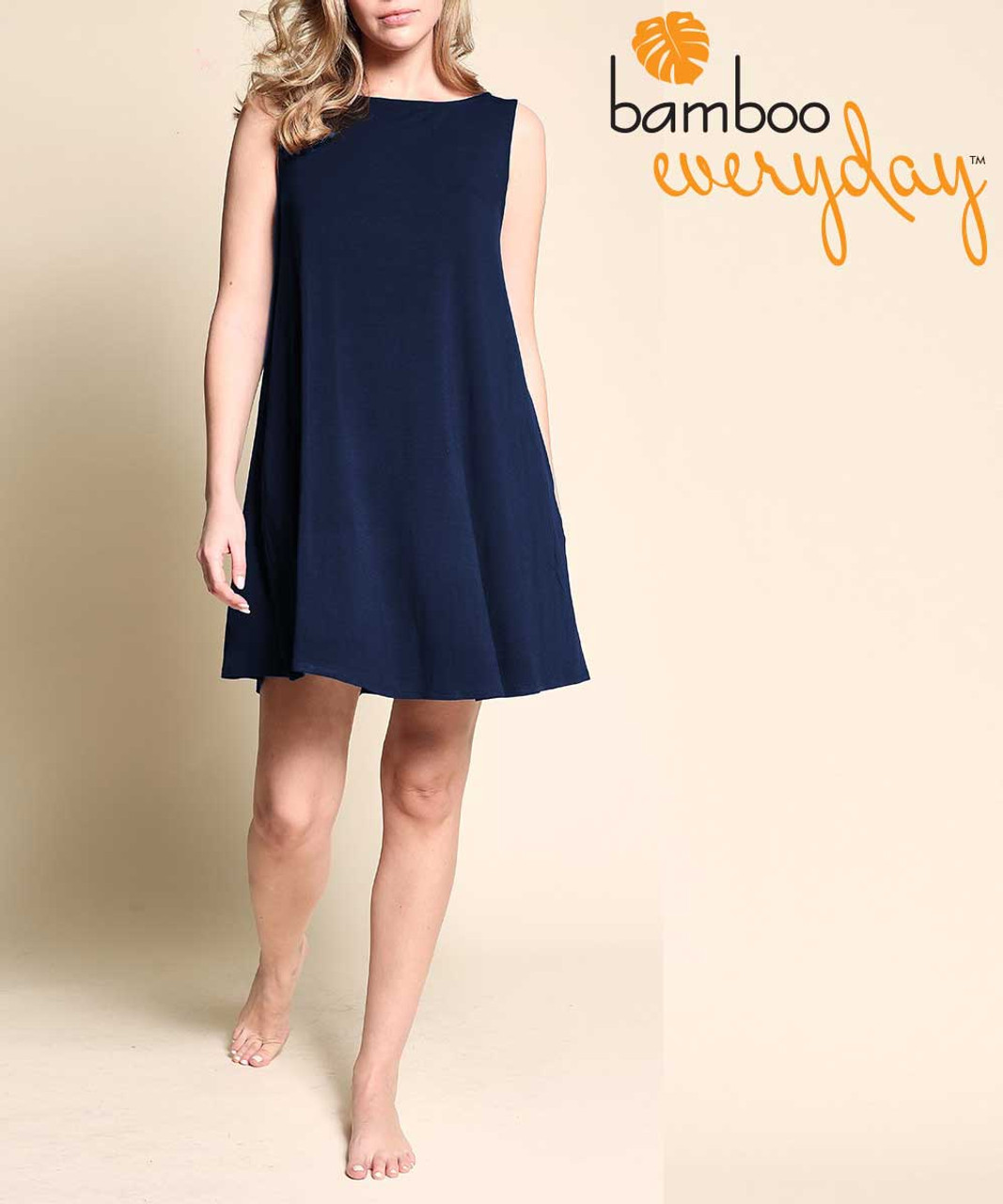 Bamboo Everyday Classic Sleeveless Swing Dress