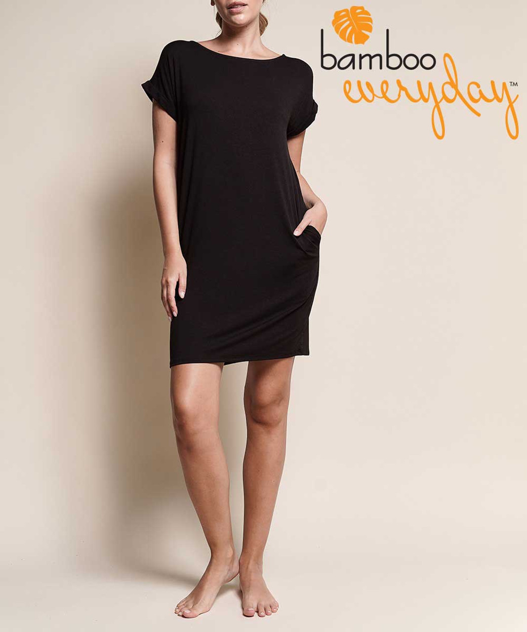 Bamboo Everyday Dolman Sleeve T-Shirt Dress | by Bamboutique