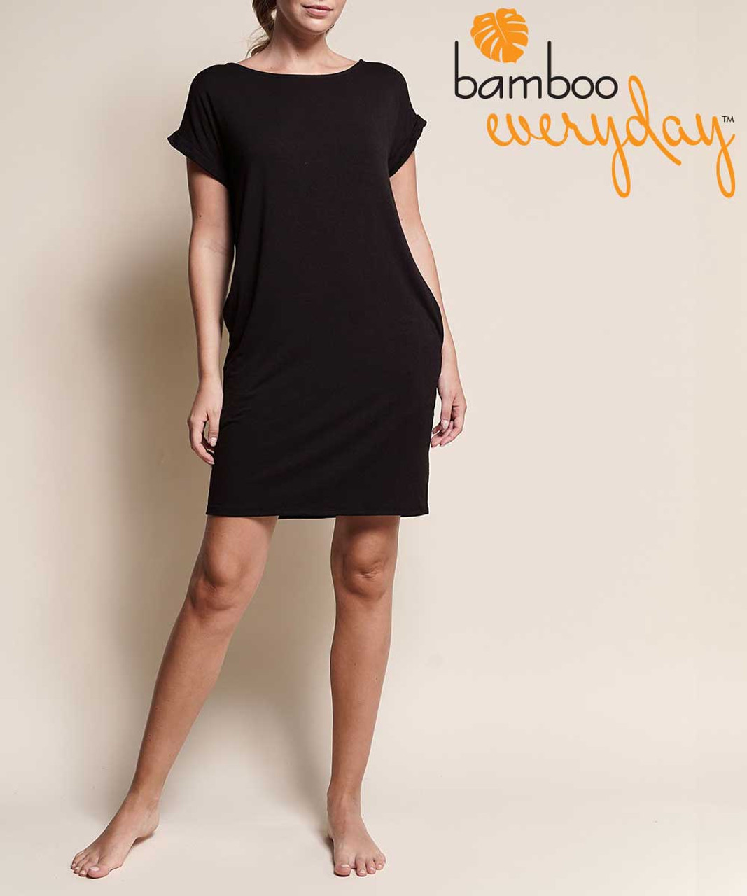 Bamboo Everyday Dolman Sleeve T-Shirt Dress | by Bamboutique