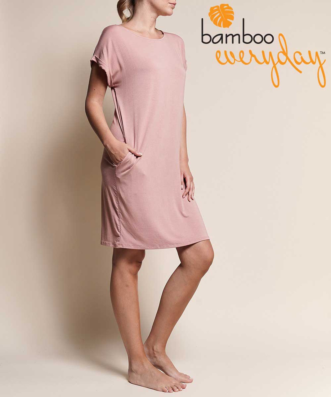 Bamboo Everyday Dolman Sleeve T-Shirt Dress | by Bamboutique