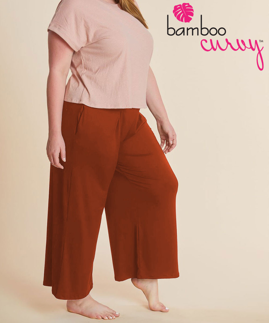 NEW Bamboo Curvy Palazzo Pants