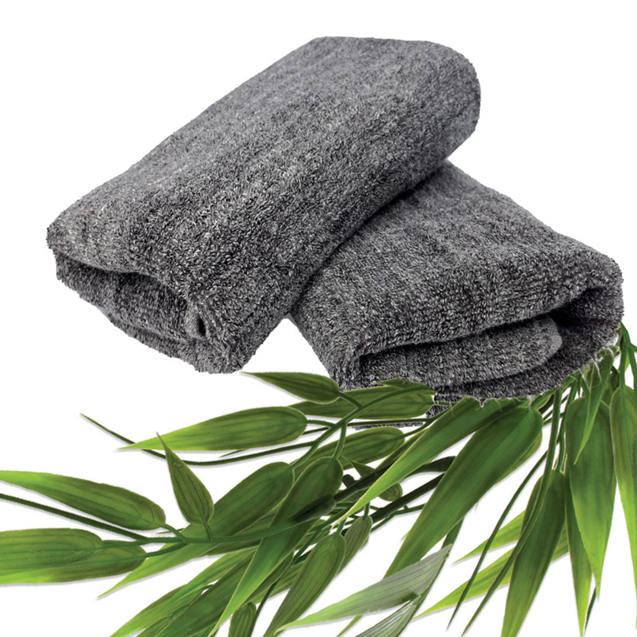 eco-melange Rayon Bamboo Cotton Towels, 1 Bath Sheet, 2 Hand