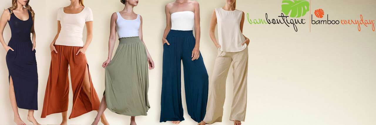 Bamboo Lounge Side Slit Palazzo Pants