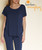 Bamboo Everyday Comfort Dolman Sleeve Top - Midnight Blue