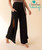 Bamboo Lounge Side Slit Palazzo Pants in Black