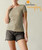 Bamboo Everyday Waffle Knit Fitted Tee in Olive You