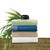 Bliss Villa Eco-Luxe Bamboo Washcloths - Honeydew, Caribbean Blue, Champagne Beige & White