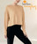 Bamboo Everyday Waffle Knit Loose Long Sleeve Crop Top in Buttercup