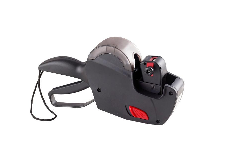 CW Office Avery Labelling Gun 1-Line for Maximum 8 Characters, handheld label maker with black and gray design and red button.