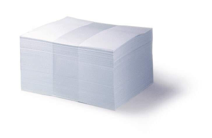 CW Office Notepad PAPER NOTES 90x90 mm, a stack of white paper notes used for writing and note-taking.