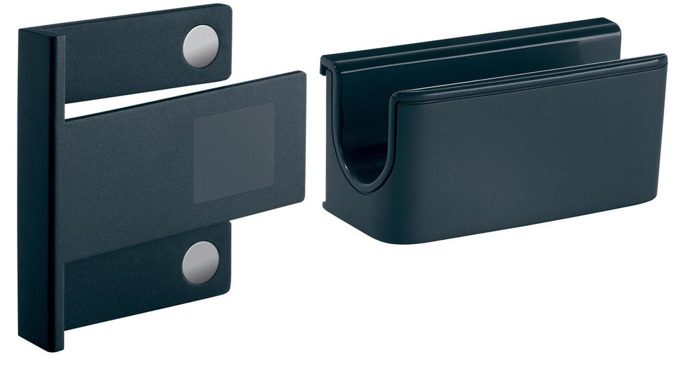 CW Office Pen Holder- Anthracite, compact 75x37x35mm, modern desk accessory for organizing pens and small office supplies.