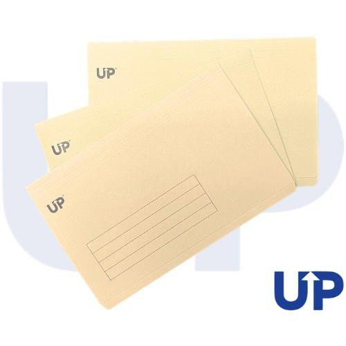 CW Office UP Full Flap Document Wallet Pack of 50 - Buff, set of beige paper wallets with full flap design for document organization.