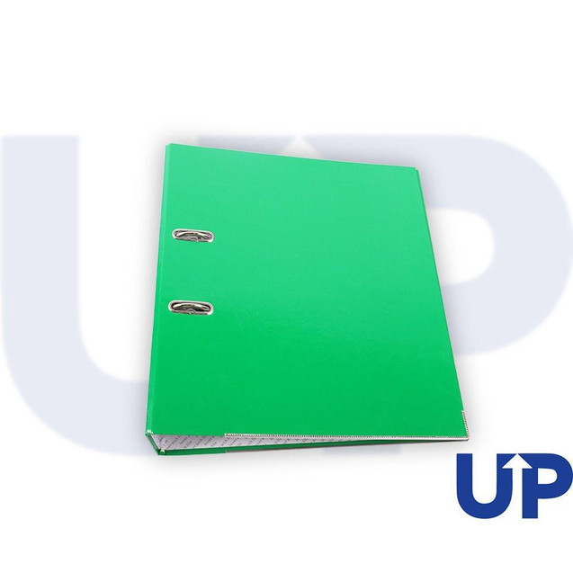 CW Office UP A4 70mm Lever Arch File - Green, set of 10 green lever arch files for organizing A4 documents.