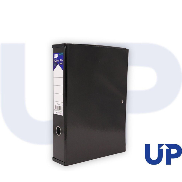 CW Office UP FC Box File - Black, set of 10 black file storage boxes.