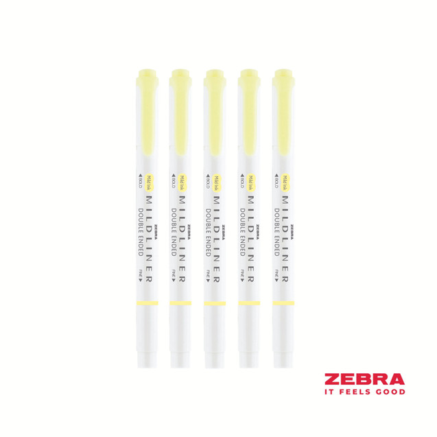 Zebra MILDLINER Double Ended Fluorescent Yellow Box Highlighter 10