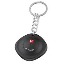 Various Verbatim (32130) MYF-01 My Finder Bluetooth Item Finder 1 pack Black, small black round device with tracking button and keychain loop