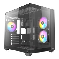 ANTEC CX800 Mid Tower Gaming Case, Black, 270 Full-view tempered glass, 3 x 120mm ARGB reverse fans, 1x USB 2.0 / 1x USB 3.0, ATX, Micro ATX