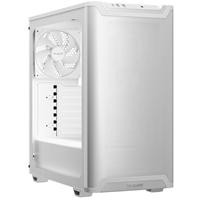 Various be quiet! Pure Base 501 Airflow Window White ATX Mid Tower Case with USB-A, USB-C, 2 x Pure Wings 2 140mm Black PWM Fans, white computer case with side window and front I/O ports.