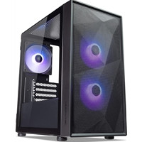 TecWare Forge M2 mATX PC Case, Compact High Airflow Mesh Front Panel, 3 x ARGB Fans Included, Hinged Tempered Glass Door