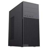 CiT Academy Mid-Tower Office PC Case With USB Type C and 80mm Rear Black Fan and 500W Power Supply Included