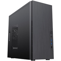 CiT Course Case, Home & Business, Black, Micro Tower, 2 x USB 3.0 / 1 x USB 2.0, Brushed Aluminium Finish for a Refined and Tidy Look