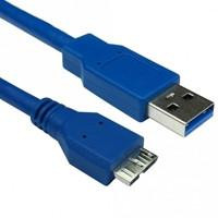 Various USB 3.0 A (M) to USB 3.0 Micro B (M) 0.75m Blue OEM Data Cable, blue USB cable with USB 3.0 A male and Micro B male connectors.
