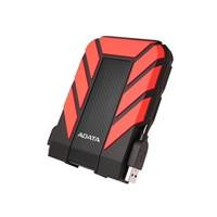 Various Adata HD710 Pro Durable 1TB USB 3.1 Portable External Hard Drive, red color with waterproof, shockproof, and dustproof features.