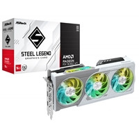 ASRock AMD Radeon RX 9060 XT Steel Legend OC 16GB GDDR6 Graphics Card, 2048 Streams, 3320MHz Boost Clock, Triple Fan