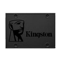 Various Kingston A400 (SA400S37/960G) 960GB 2.5 Inch SSD, SATA 3 interface, black rectangular solid state drive with Kingston logo, 3-year warranty.