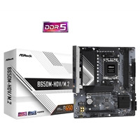 ASRock B650M-HDV/M.2 AMD AM5 Socket Motherboard, Micro-ATX, 2x DDR5 Slots, 2x M.2 Sockets, Fitted I/O Shield, 2.5GbE LAN