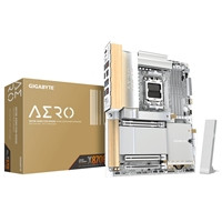 Gigabyte X870E AERO X3D WOOD AMD AM5 Socket Motherboard, ATX, 4x DDR5 Slots, 4x M.2 Sockets, Fitted I/O Shield, 2x 5GbE LAN, Wi-Fi 7