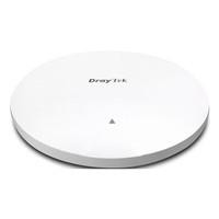 Various DrayTek VAP962C-K VigorAP 962C Wireless 6 AX3000 Ceiling Mounted Mesh Access Point, white circular ceiling-mounted device