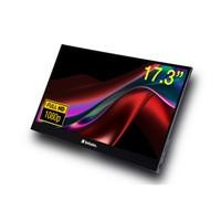 Various Verbatim 49593 Portable 17.3" FHD Touch Monitor ALU, sleek black touchscreen monitor with vibrant display