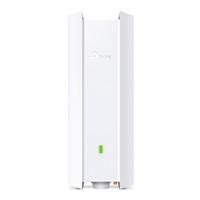 Various TP-Link Omada EAP610-Outdoor AX1800 Indoor/Outdoor WiFi 6 Access Point, front view of the white outdoor wireless access point with green LED indicator