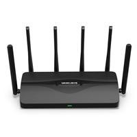 Various Mercusys MR47BE BE9300 Tri-Band Wi-Fi 7 Router, front view showing multiple antennas and sleek design