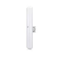 Various Ubiquiti LAP-120 LiteAP AC airMAX Outdoor 5GHz 16 dBi PoE Access Point CPE, vertical view of the outdoor wireless access point with a slim, rectangular design and mounting bracket.