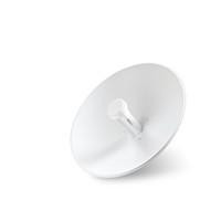 Various Ubiquiti PBE-M5-400 PowerBeam M5 25dBi High Performance airMAX Wireless CPE Bridge, front view of the dish antenna with a white, streamlined design.