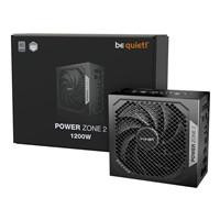 be quiet! Power Zone 2, 1200W power supply unit, with semi-passive zero-RPM cooling, dual 90-degree angled 12V-2x6 connectors, and compatible with PCIe 5.1 and ATX 3.1 standards.